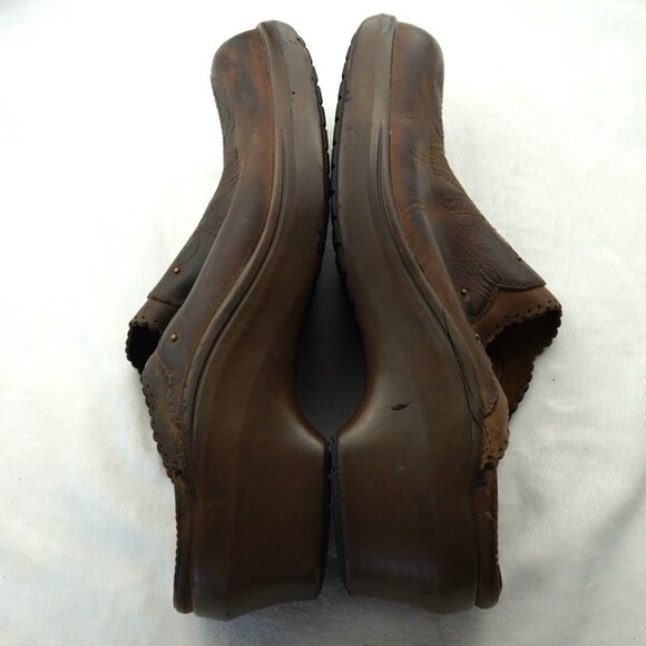 Ariat Brown Leather Western Slip-On Clogs‎ Size 10B Style 94225 - Picture 8 of 11